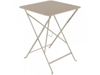 Muškátově šedý kovový skládací stůl Fermob Bistro 57 x 57 cm