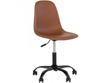 Světle hnědá koženková konferenční židle Raya