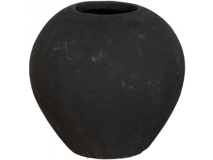 Černá terakotová váza Hotma 19 cm