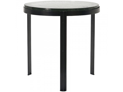 Černý kovový odkládací stolek Smoke 50 x 50 cm
