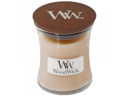 Malá vonná svíčka Woodwick, White Honey