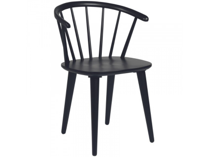 Černá dřevěná jídelní židle ROWICO CARMEN
