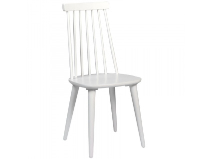 Bílá dřevěná jídelní židle ROWICO LOTTA