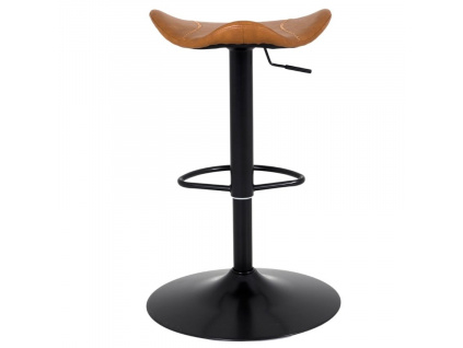 Hnědá koženková nastavitelná barová židle Tenzo Zeb 64-86 cmNávrh bez názvu