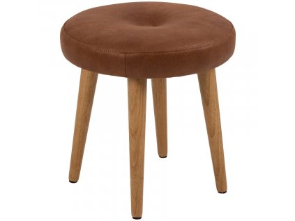Hnědá koženková stolička Freddie 43 cm