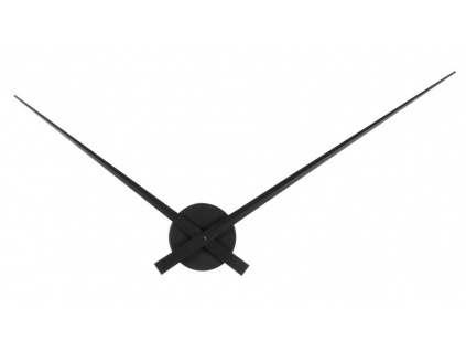 Černé nástěnné kovové hodiny Pointer 52 cm