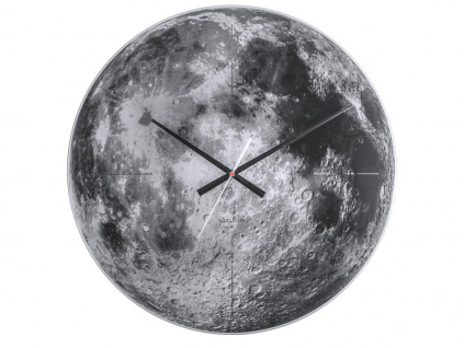 Skleněné nástěnné hodiny Luny