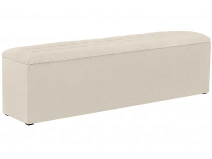 Béžová látková lavice s úložným boxem Windsor & Co Nova 130 cm