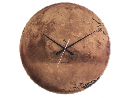 Skleněné nástěnné hodiny Mars