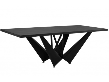 Černý dubový jídelní stůl Windsor & Co Volans 220 x 100 cm