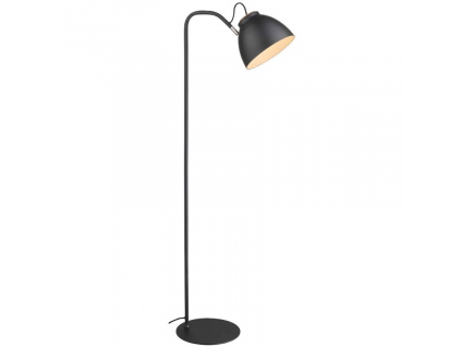 Černá kovová stojací lampa Halo Design Niva 146 cm