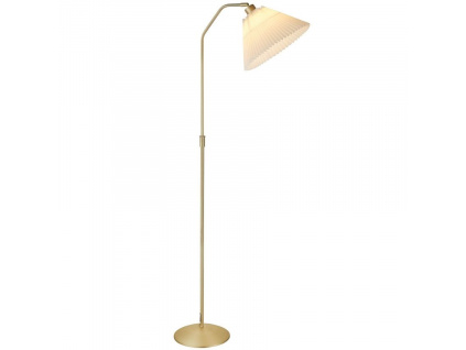 Zlatá kovová stojací lampa Halo Design Berlin 110-150 cm