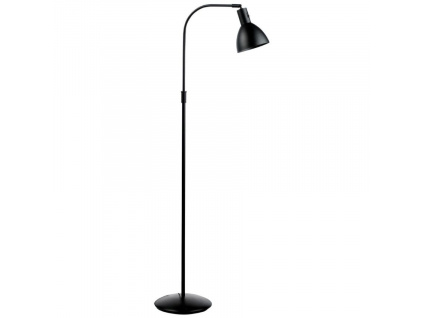 Černá kovová stojací lampa Halo Design Angora 110-150 cm