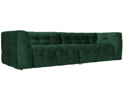 Lahvově zelená sametová čtyřmístná pohovka Windsor & Co Vesta 280 cm