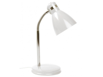 Bílá stolní lampa Waroni