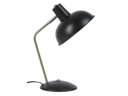 Černá kovová stolní lampa Earny