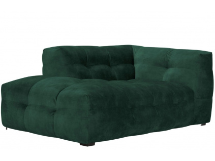 Lahvově zelená sametová lenoška Windsor & Co Vesta 170 cm, levá