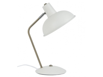 Bílá kovová stolní lampa Earny