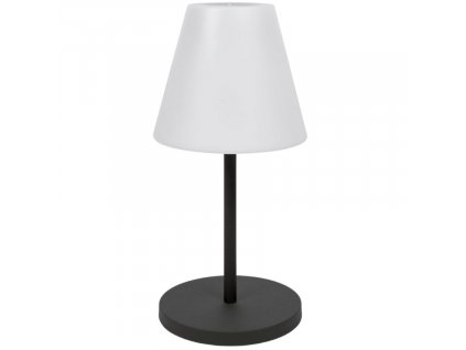 Černo bílá plastová zahradní stolní LED lampa Kave Home Amaray