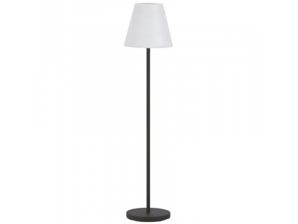 Černo bílá plastová zahradní stojací LED lampa Kave Home Amaray 150 cm