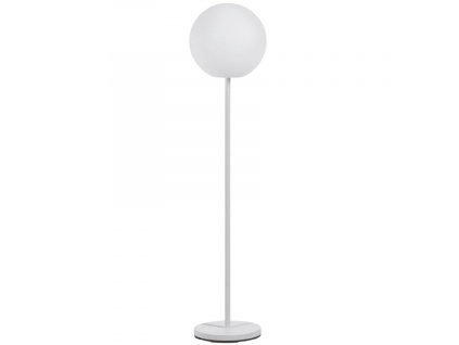 Bílá plastová stojací LED lampa Kave Home Dinesh 155 cm