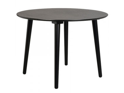 Černý jasanový jídelní stůl ROWICO LOTTA 106 cm