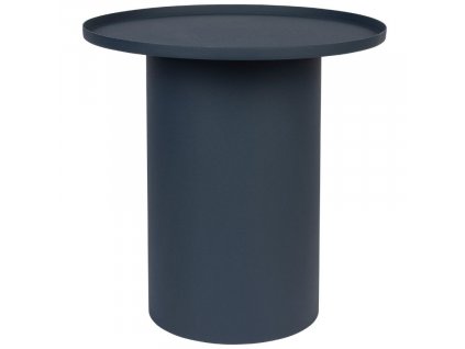 Tmavě modrý matný kovový odkládací stolek WLL SVERRE 45,5 cm