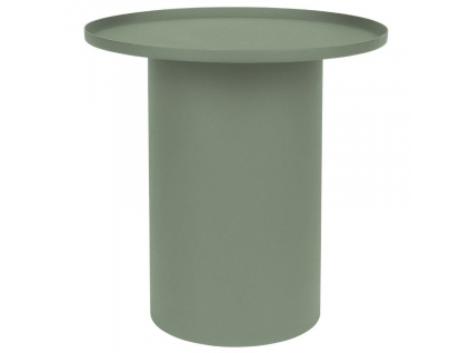 Zelený matný kovový odkládací stolek WLL SVERRE 45,5 cm
