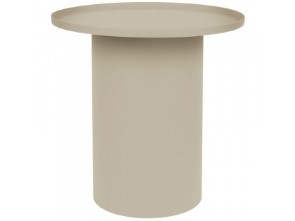 Krémově bílý matný kovový odkládací stolek WLL SVERRE 45,5 cm