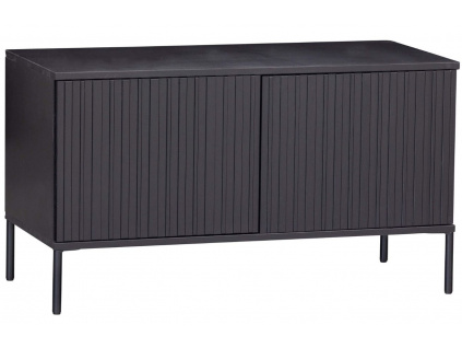 Černý borovicový TV stolek Gravia 100 x 44 cm