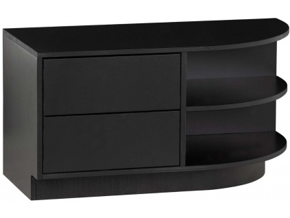Černý borovicový TV stolek Frederica 78 x 40 cm, pravý