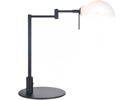 Černá skleněná stolní lampa Halo Design Kjobenhavn 43 cm