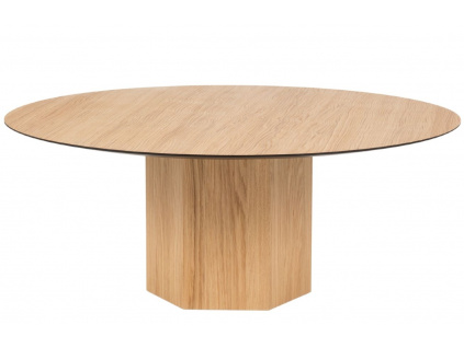 Dubový kulatý konferenční stolek Micadoni Sahara 100 cm