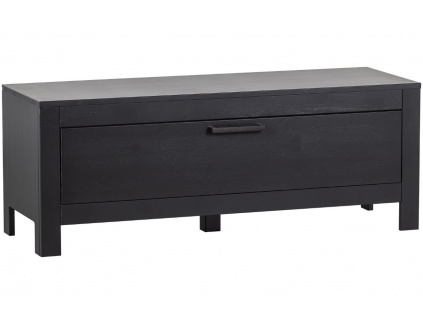 Černý borovicový TV stolek Bona 120 x 40 cm