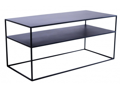 Černý kovový TV stolek Moreno 100 x 45 cm
