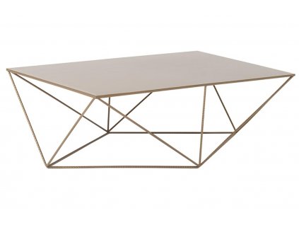 Zlatý kovový konferenční stolek Deryl 140 x 80 cm