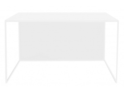 Bílý kovový konferenční stolek Gene 80 x 80 cm