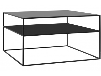 Černý kovový konferenční stolek Moreno II. 80 x 80 cm