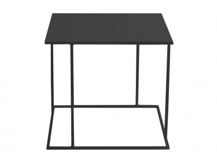 Černý kovový konferenční stolek Valter 50 x 50 cm