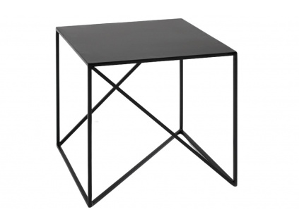 Černý kovový konferenční stolek Mountain 50 x 50 cm