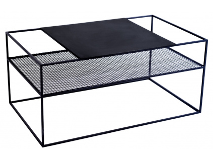 Černý kovový konferenční stolek Trixom 100 x 60 cm