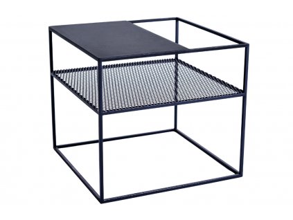 Černý kovový konferenční stolek Trixom 50 x 50 cm