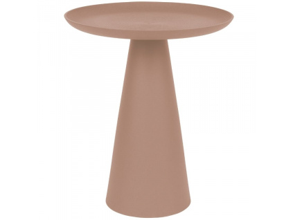Růžový kovový odkládací stolek WLL RINGAR 34,5 cm