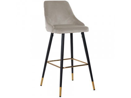 Béžová sametová barová židle Richmond Imani 77 cm