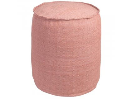Růžový látkový puf Kave Home Isaura 40 cm