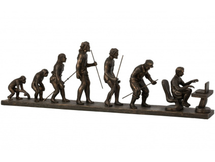 Měděná soška J-line Human Evolution 68 cm