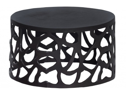 Černý kovový konferenční stolek Jaspeto 64 cm