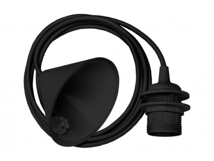 Černý textilní napájecí kabel ke světlům UMAGE Cord 210 cm