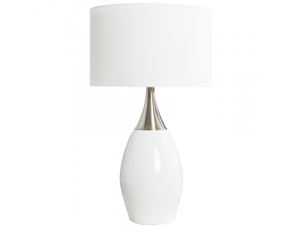 Bílá stolní lampa Elegien 60 cm