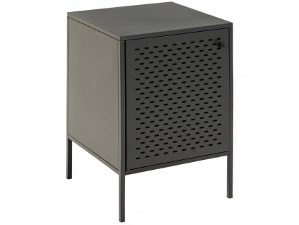 Černý kovový noční stolek Renna 40 x 40 cm